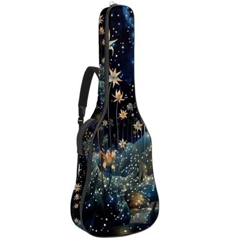 Housse guitare acoustique pour le transport urbain au motif étoilé