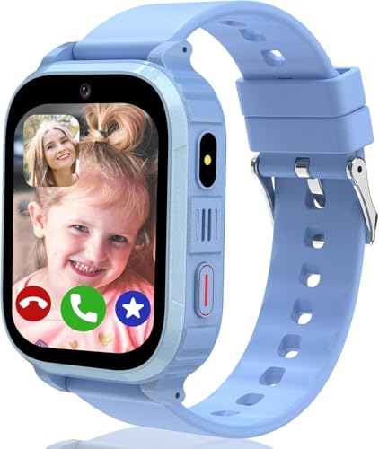 Reloj Inteligente Niño GPS con vídeo 1,83“Pantalla HD 4G y Llamadas telefónicas, SOS, con localización en Tiempo Real y Modo Escolar, Smartwatch niños GPS y Llamadas de 5 a 15 años