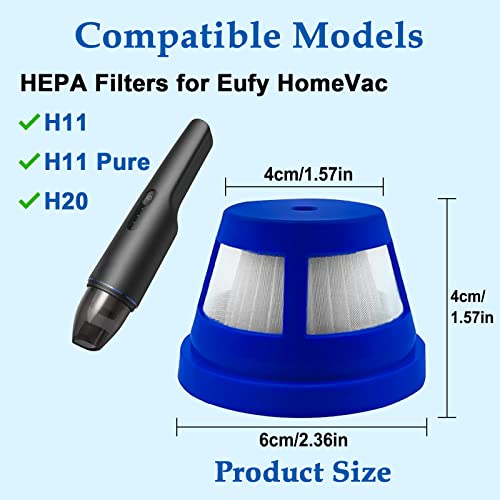 Ilovelife 2 Pcs Hepa Replacement Filter For Eufy Homevac H11 & H11 Pure & H20 Cordless Handheld Vacuum Cleaner #TOP1
