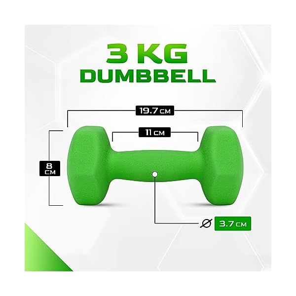 Yes4All Dumbbells, Neoprene Treatment, Iron Array, Soft Coating, Color Dumbbells, Colorful Dumbbells, Exercise, Fitness, Set of 2, 2.2, 2.2, 3.2, 6.6, 8.6, 8.6, 11.0, 8.6, 11.0, 11.0, 8.1, 11.0, 11.0, - Image 2