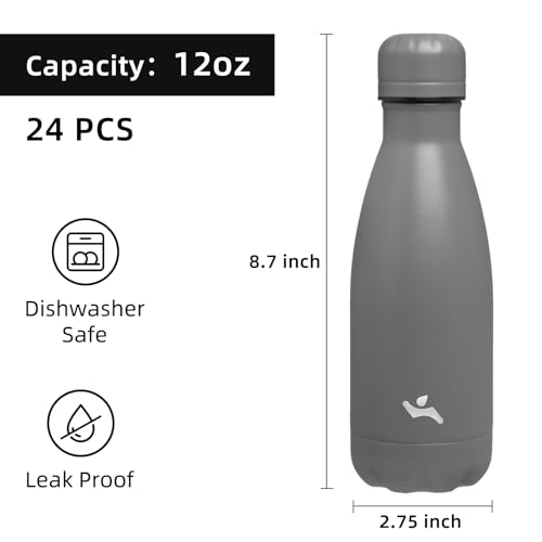Image of Konokyo 24 Pack 12 oz Insulated Stainless Steel Water Bottle
