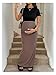 Floerns Women's Maternity Skirt High Waisted Stretchy Pregnancy Bodycon Long Skirts Brown Medium