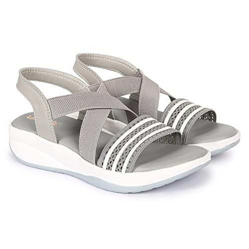 Image of Longwalk Women Casual Sandal Stripe Print Multi Strap