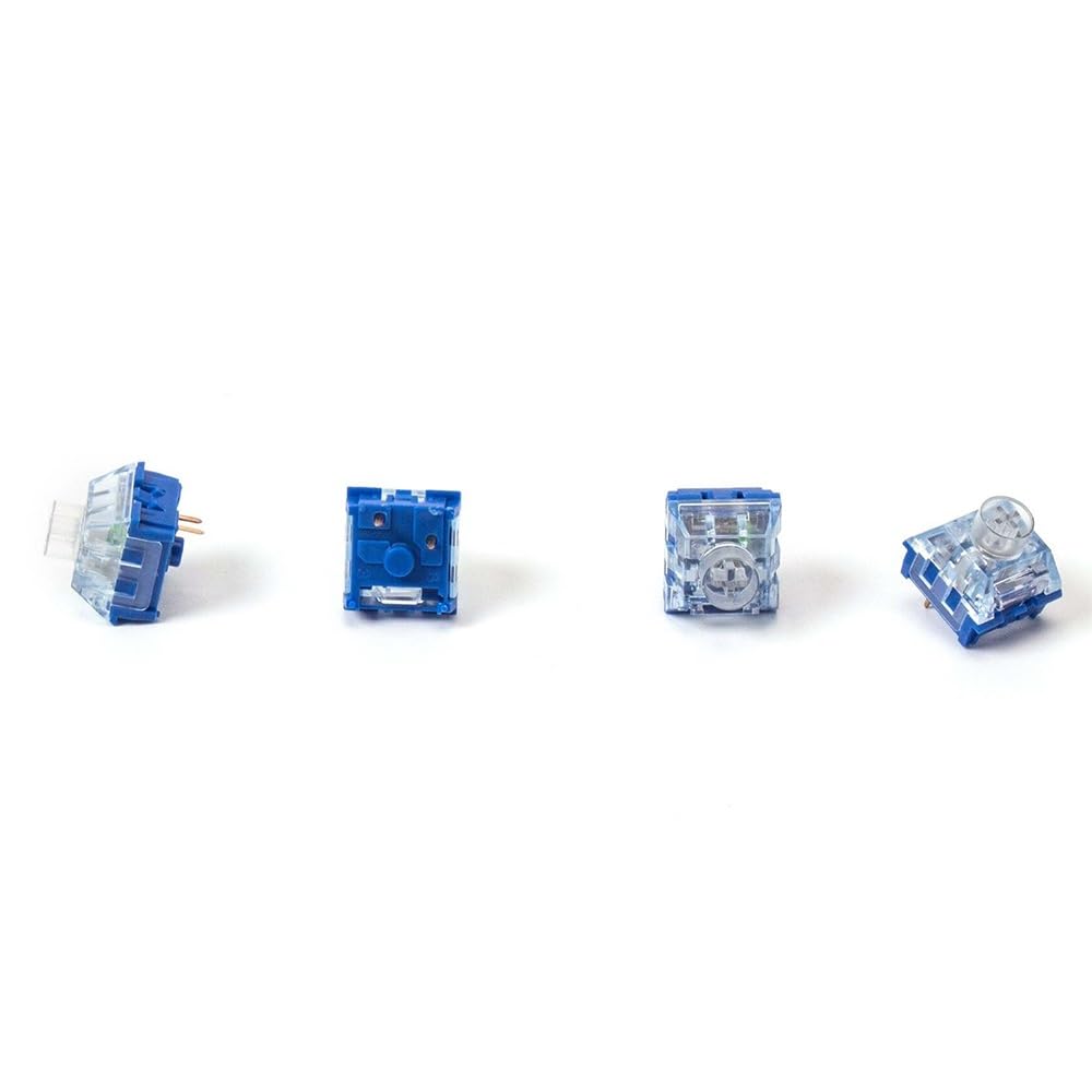 DucKey Kailh Deep Sea Silent Pro Box Switch V2, Commutateur Pré-lubrifié Transparent Linéaire/Tactile 5pin pour Clavier Mécanique Personnalisé (Color : Islet Linear, Size : 70PCS)
