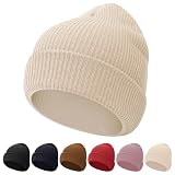 Kids Winter Beanie Hat - Toddler Youth Boys Girls Knit Warm Soft Cozy Cap for Autumn Classic Slouchy Cuffed...