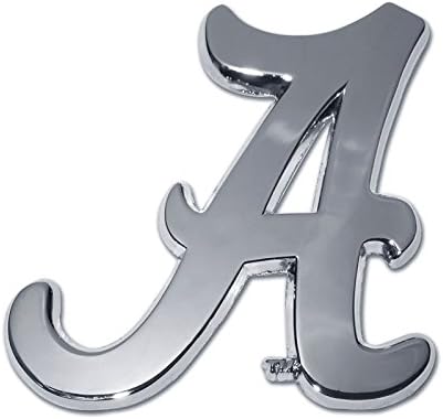 Alabama UA Crimson Tide - Emblema de metal para automóvil, muchos disponibles Roll Tide (cromado)