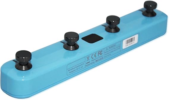 Guitar Pedals Wireless Footswitch Controller for Electric Guitar Pedals, with Tap Tempo and 5 Memory Presets, for P1, SD30i, Hornet 05i, GTRS Guitar, Change Preset, Loop, Drum, with Tap Tempo(Blue)