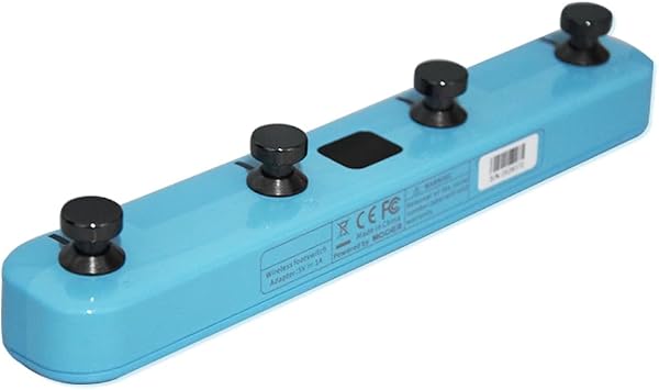 Guitar Pedals Wireless Footswitch Controller for Electric Guitar Pedals, with Tap Tempo and 5 Memory Presets, for P1, SD30i, Hornet 05i, GTRS Guitar, Change Preset, Loop, Drum, with Tap Tempo(Blue)