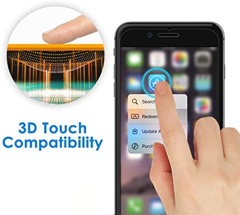 JETech Privacy Screen Protector for iPhone SE 3/2 (2022/2020 Edition), iPhone 8 and iPhone 7, Anti-Spy Tempered Glass Film, 2-Pack