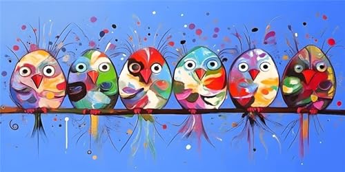 Peinture diamant grand format oiseau 5D pour évacuer le stress et décorer