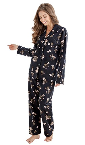 Women's 100% Cotton Long Sleeve Flannel Pajama Set Sleepwear3