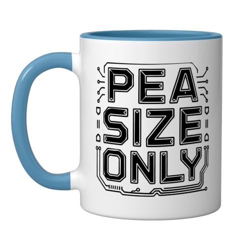 Pc Builder Hobbyist Applies Thermal Paste Precision Pea Size Ceramic Mug, Blue/White