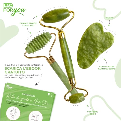 Jade Roller and Gua Sha Set for Facial Massage and Sculpting - Image 2