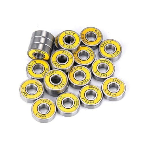 Wodsty Abec7/Abec9 608 Cuscinetti a rulli per skateboard, 8 x 22 x 7 mm, cuscinetti a sfera in acciaio sigillato, per skateboard, pattini a rotelle e scooter