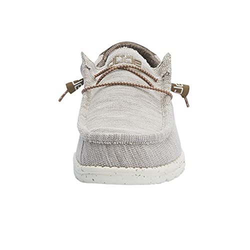 HEYDUDE HEYDUDE Men's Wally Stretch Limestone Size 9 | Men’s Shoes | Men's Lace Up Loafers | Comfortable & Light-Weight