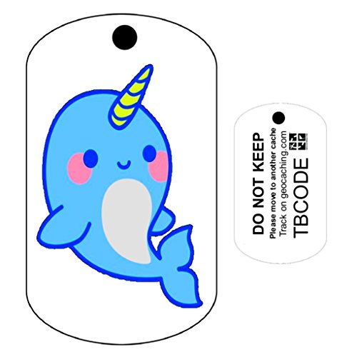 AllCachedUp Narwhal Geocaching Trackable Tag - Trackable just like a Travel Bug
