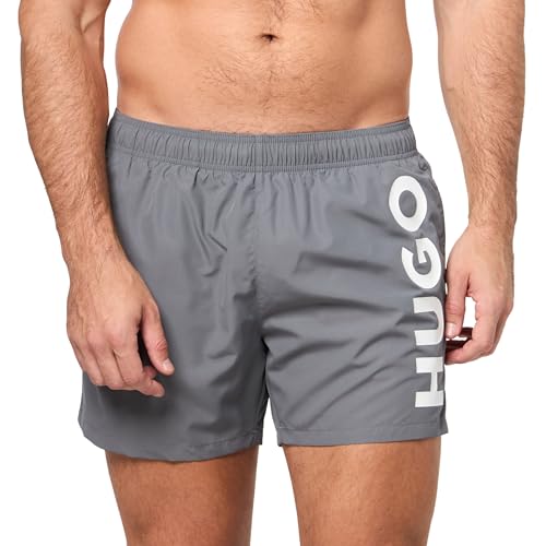Hugo Men's Abas Swim Trunks, Quiet Grey, Medium