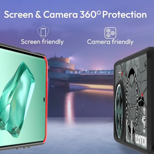 Image of KAPAVER Mag-X Back Cover Case Compatible with OnePlus 12 5G (PC+TPU) (GPS Kolkata), Multicolour