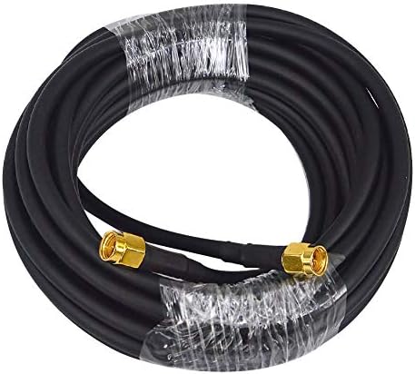 BOOBRIE SMA Male to SMA Male Cable 5M RG58 Coaxial Cable SMA Antenna Low Loss Coax Cable SMA Male Connector SMA Male to Male Lead Pigtail for WiFi Antenna/Wireless Router/WLAN Devices/GPS(Not for TV)