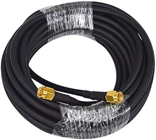 BOOBRIE SMA Male to SMA Male Cable 5M RG58 Coaxial Cable SMA Antenna Low Loss Coax Cable SMA Male Connector SMA Male to Male Lead Pigtail for WiFi Antenna/Wireless Router/WLAN Devices/GPS(Not for TV)