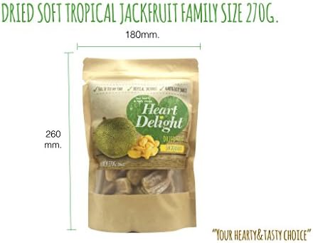 Heart Delight Dried Soft Tasty Tropical JackFruit Kosher & Halal Certificate 270 gr. - 9.52 oz.