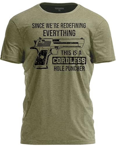 TeeUnion Funny Firearms Shirt USA Patriotic Gun Humor Tee Firearm Gift Shirt Military Green