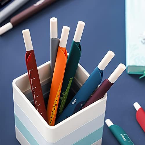 Eyourlife 5 Pieces Cute Cartoon Patterns Writing Ballpoint Pens,Multifunctional Ballpoint Pens 5 Colors 0.5 mm Ballpoint Pen, Writing Pens Retractable Stationary Set