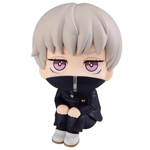 XESAGSNV Desktop Decorative Ornaments, Jujutsu Kaisen Anime Ornaments, Geto Suguru Figurines, Looking Up, Sitting in the Palm, Anime Ornament Models, Cake Decorations (Inumaki Toge)