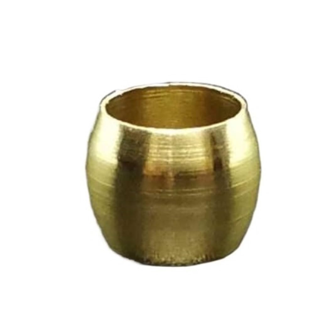 Ferrule Pipe Adapter 10pcs Brass Pipe Fitting Ferrules, OD 3 10 16mm Compression Sleeve Seal Ring, Tube Ferrule(6.2mm)