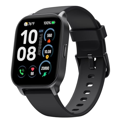 TOOBUR Smart Horloge voor Heren en Dames, Smartwatch Compatibel met Android en iOS Telefoon, Beantwoord/Voer Oproepen, Fitness Tracker Horloge, Hartslag/Slaap Tracker/100 Sportmodi/IP68 Waterdicht