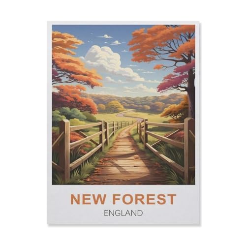 Jigsaw Puzzle 1000 Pieces，New Forest England，Paper Adult Toys Decompression Game（38x26cm）-FF2