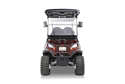 Kandi America 6 Passenger Electric Kruiser for Adults- Electric Golf Cart 6 Seats- Electric Passenger Cart- UTV- EV- Electric Vehicle- Heavy Duty Golf Cart- Powerful 5,000 Watt Electric Motor - Red