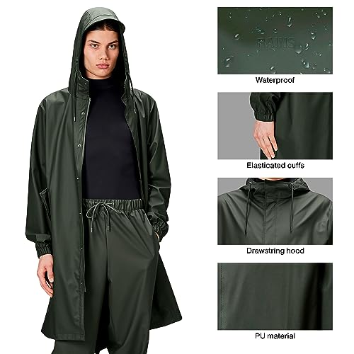 RAINS Fishtail Parka Coat for Men and Women - Waterproof jacket with Elasticated cuffs4