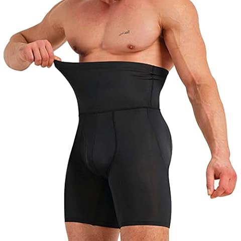 KUMAYES Men's Boxer Shorts High Waist Underwear Butt Lifter Padded Boxer Briefs Push Up Buttocks Slimming Sheath, Black, L Cover