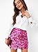 miduo Womens Winter Fashion Sequin High Waist Club Party Shining Bodycon Mini Sequin Micro Skirts Hot Pink L