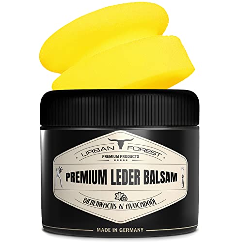 Cura della Pelle per Divano 500 ml con Spugna | Cura Pelle Auto Scarpe Borse Giacche mobili | con Cera d'api e balsamo per la Pelle all Olio di Avocado | Prodotti per la Cura Pelle Urban Forest