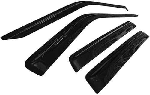 4pcs Sun Rain Guard Window Visors Tape On External Window Style Acrylic Smoke Tinted Set FZWDJGC93 FZ-WD-JGC93