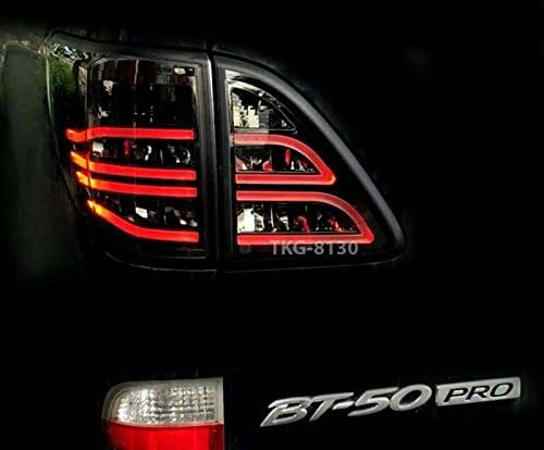 K1AutoParts LED L.E.D. Rear Taillights Tail Light Lamps Smoked Lens For Mazda BT50, BT-50,BT 50 Pro Pickup 2012 2013 2014 2015