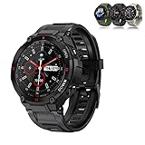 Luxium Crusader - Durable Smart Watch, 2023 New Outdoor Sports Watch, Military Smart Watches, Tactical Watches for Men Military, Smart Watch for Men, 2023 Fitness Tracker Smartwatch, Outdoor (Black)