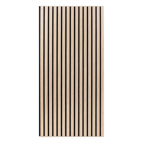 Atmosphera Créateur d'intérieur - Panneau Décoratif Tasseaux Bois Colva - 120x60cm - Beige Fond Noir - Réduction du Bruit - Entrée, Chambre, Salon