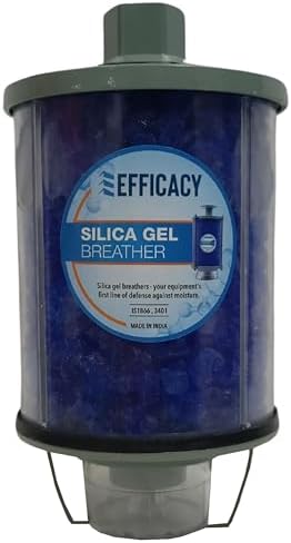 Efficacy Silica Gel Breather Size 1000 gm Transformer Breather Desiccant Breathers Color Dark Blue to Pink Indicated Made of Top Bottom Aluminium and UV Protected Polycarbonate Tube & Cup