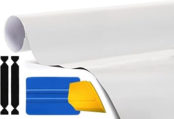 3M 1080 Satin Pearl White Air-Release Vinyl Wrap Roll Including Toolkit 1ft x 5ft