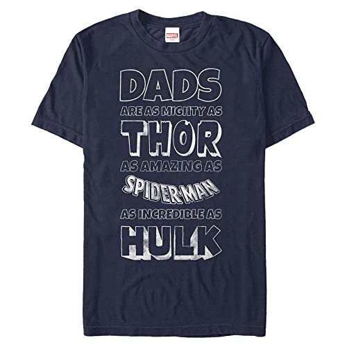 T-shirt Marvel homme 4XL haut manches courtes bleu marine chiné