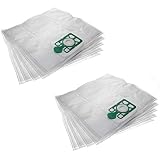 vhbw 10x bolsa reemplaza Numatic NVM-2BH, 604016 para aspiradora - vellón micro, 43 cm x 43 cm blanco