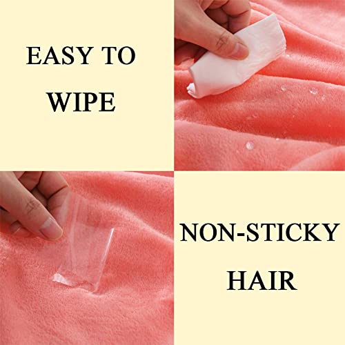 Nanpiper Flannel Fleece Living Coral Blanket Throw Size Luxury Microfiber Soft Throw 50" X 65" Fluffy Solid Throw Blanket For Couch/Bed #TOP4