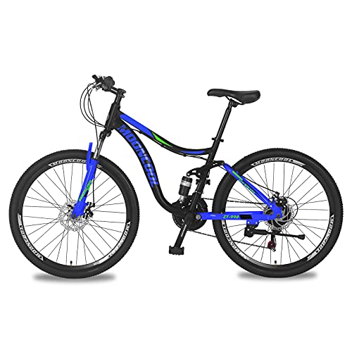 Barbella Mountain Bikes Adult Mountain Bike, 26 inch Wheels 21 Speed Bike for Men and Women, MTB Bike Aluminum Frame Double Disc Brake Suspension Fork Bicycle for Adult or Teens