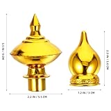 TOYZFRIENDY 12pcs Flagpole Topper Ball Finials Plastic Decorative Flag Pole Ornament Set for Sports Ceremony with 3# and 5# Sizes, Outdoor Flagpole Hardware Accessories for Lawn and Garden - Image 2