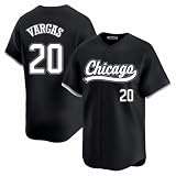 NZUONODAI Miguel Vargas Jersey Chicago Black Mens Baseball Stitched
