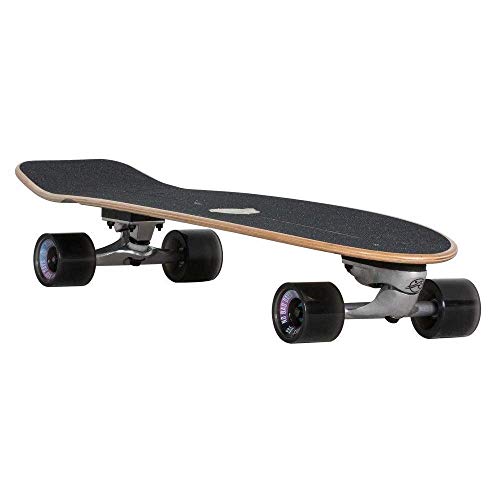 Flow Surf Skates Swell 33" Surf Skateboard With Carving Truck Complete , Black #TOP1