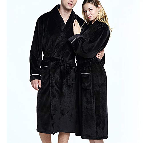 Roupão masculino clássico com capuz roupão de algodão turco com opções de comprimento total de pelúc